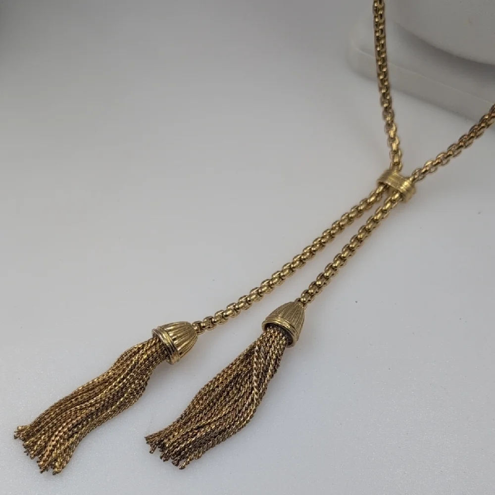 J. Crew Gold Tassel Necklace L15